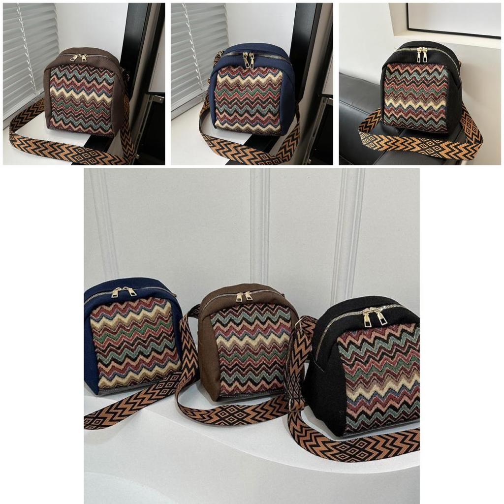 Fashionable Ethnic Style Women's Crossbody Bag 2024 Winter New Lady Shoulder Bag
