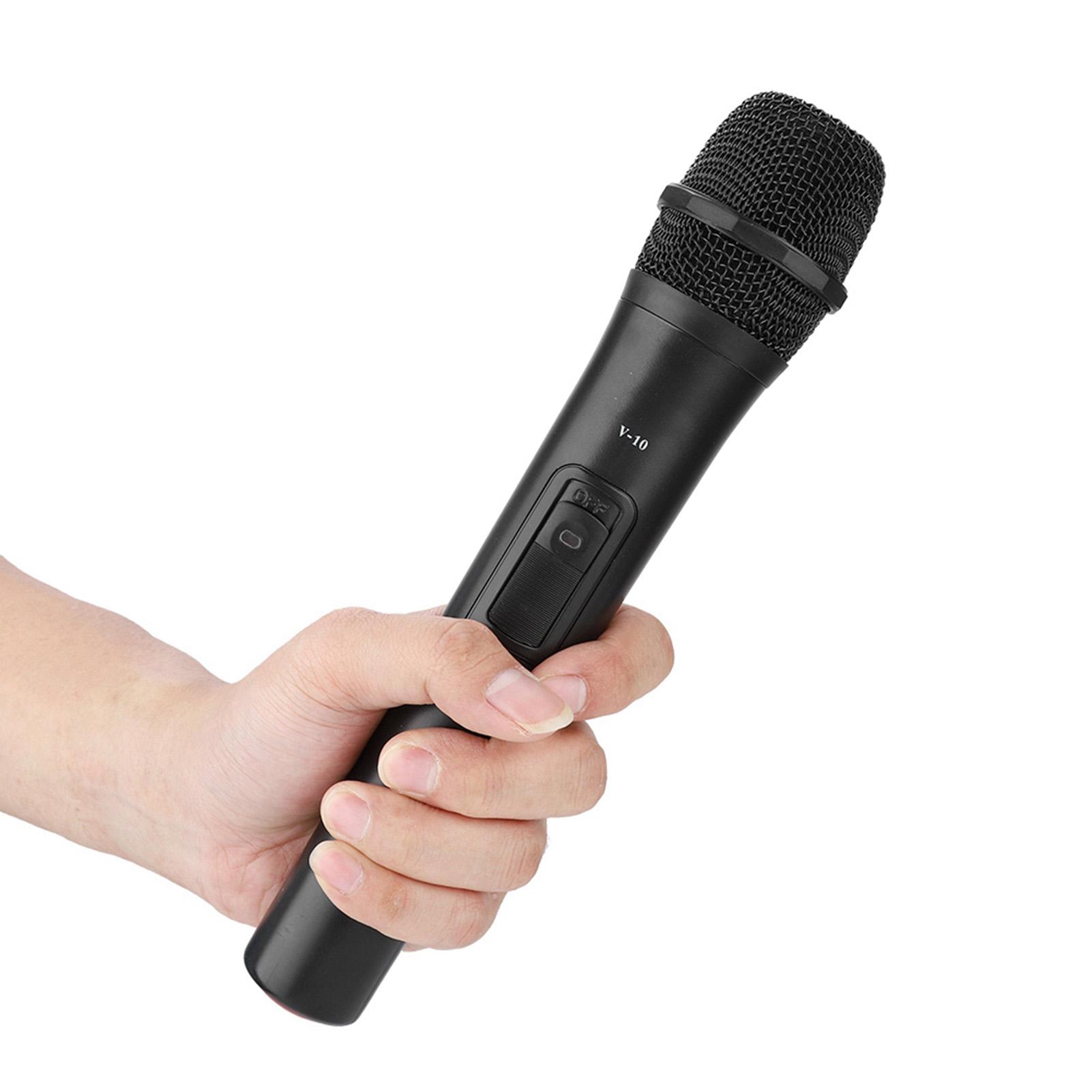 

Black Universal UHF Wireless Handheld Microphone Audio Amplifier For Karaoke Performance