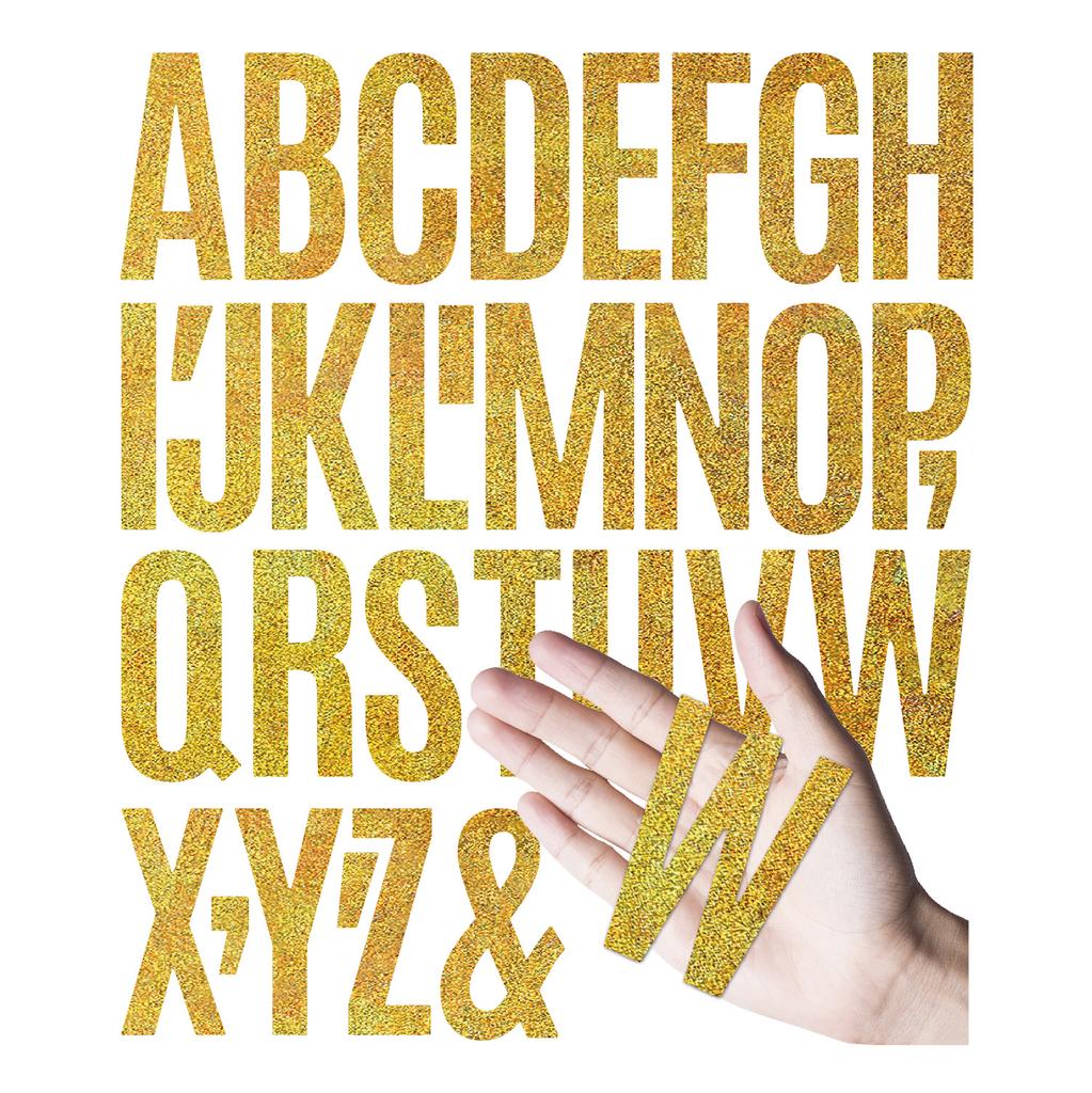 3 inch Sands Alphabet Sticker Shiny Holiday Birthday Party Decoration DIY Waterproof Large Size Sands Alphabet Sticker