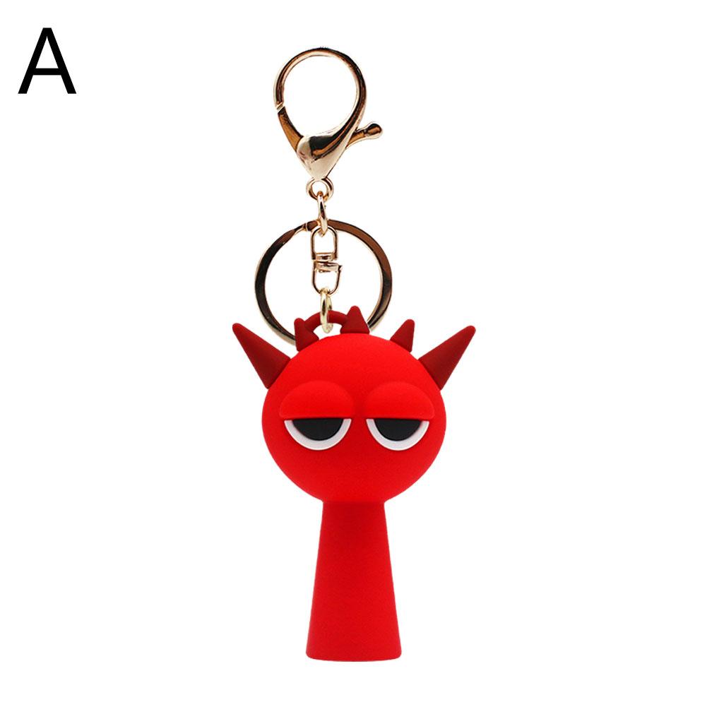 Cartoon Sprunki Keychain Cute Sprunki Oren Raddy Gray Brud Vineria For Girl Boy Bag Pendant Keyring Jewelry Fans Gifts Decor