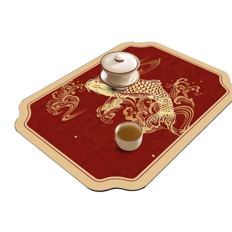 Heat Resistant Non-Slip Quick Dry Drain Mat Dish Drying Mat Diatom Mud Tableware Pad Absorbent
