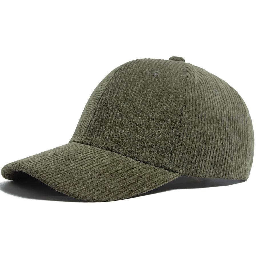2021 Unisex Retro Corduroy Baseball Cap - Solid Color, Casual & Warm