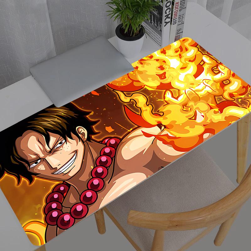 Large Gaming Mouse Pad Anime One Piece Ace PC Computer durable new Gamer Desk Mat For CS GO LOL XXL Laptop Kawaii Mousepad