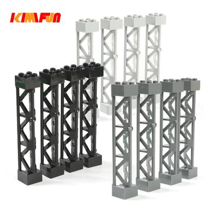 10pcs Building Blocks Imitating Steel Structure Suspension Bridge MOC Factory Scene DIY Assembly Railway Track Support