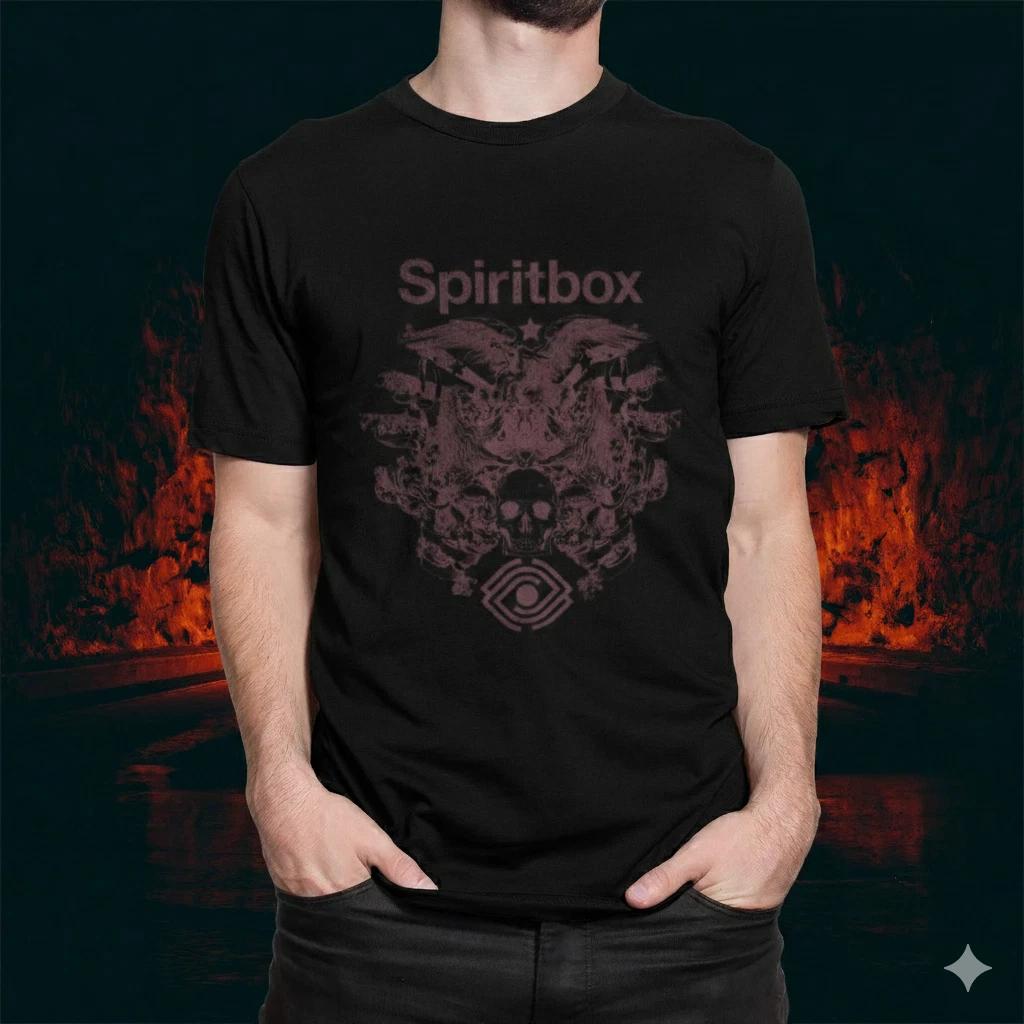 Unisex Adult Casual Music Spiritbox Skull Graphic T-Shirt Metal Ban... XXXL