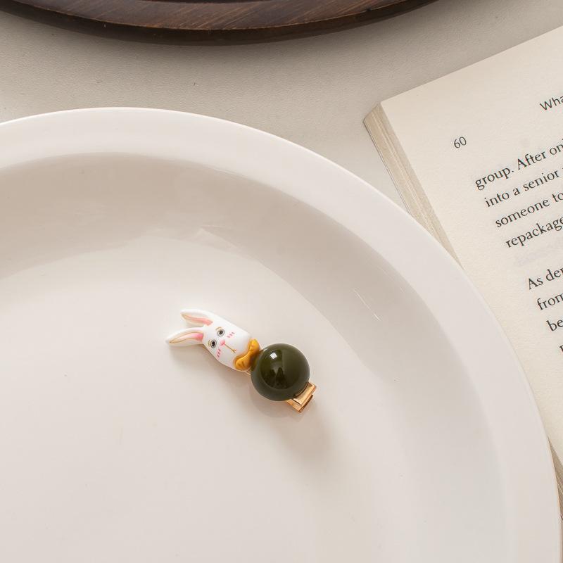 

Cute Cartoon Duckbill Hair Clips for Women Handmade Korean Style Funny Hair Accessories 07 білий