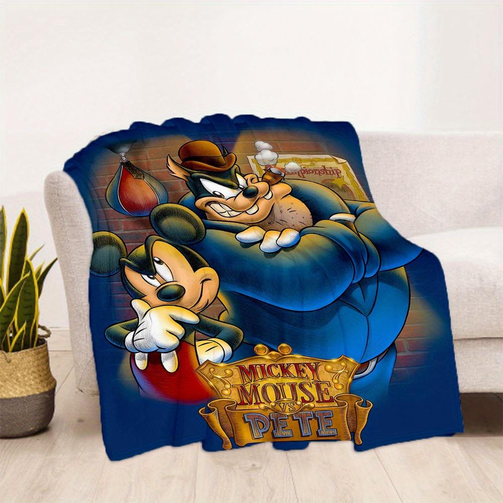 1pc, Mickey Mouse & Pete Blanket Seasonal Universal Throw Blanket for Room