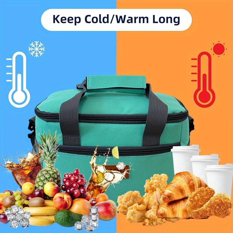 Najnowsza Przenośna Izolowana Torba na Lunch, Gruba Wodoodporna Torba Piknikowa 600D Oxford z Wkładem Lodowym na Lunch - Szczelna, Pasek na Ramię, Wodoodporna