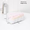 Iridescent Pink Puffy Makeup Bag With Bubble Grid Design Large Capacity For Travel Daily Cosmetic Storage