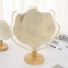 Sunscreen wavy edge straw hat high value DIY straw hat women's seaside sunshade breathable sunscreen straw hat