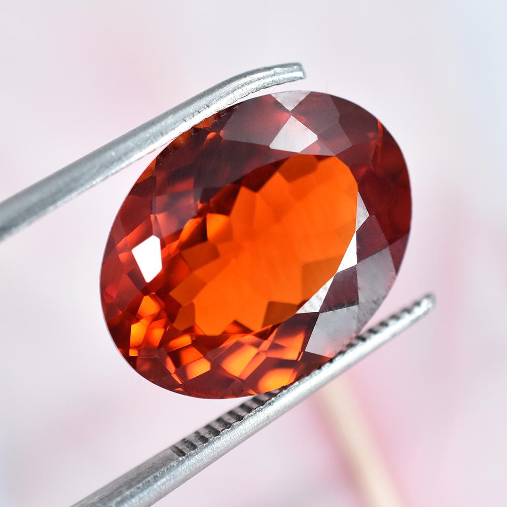 CERTIFIED 10.70 Ct Orange Sapphire Oval Cut Natural Jewelry Making Rare Gemstone