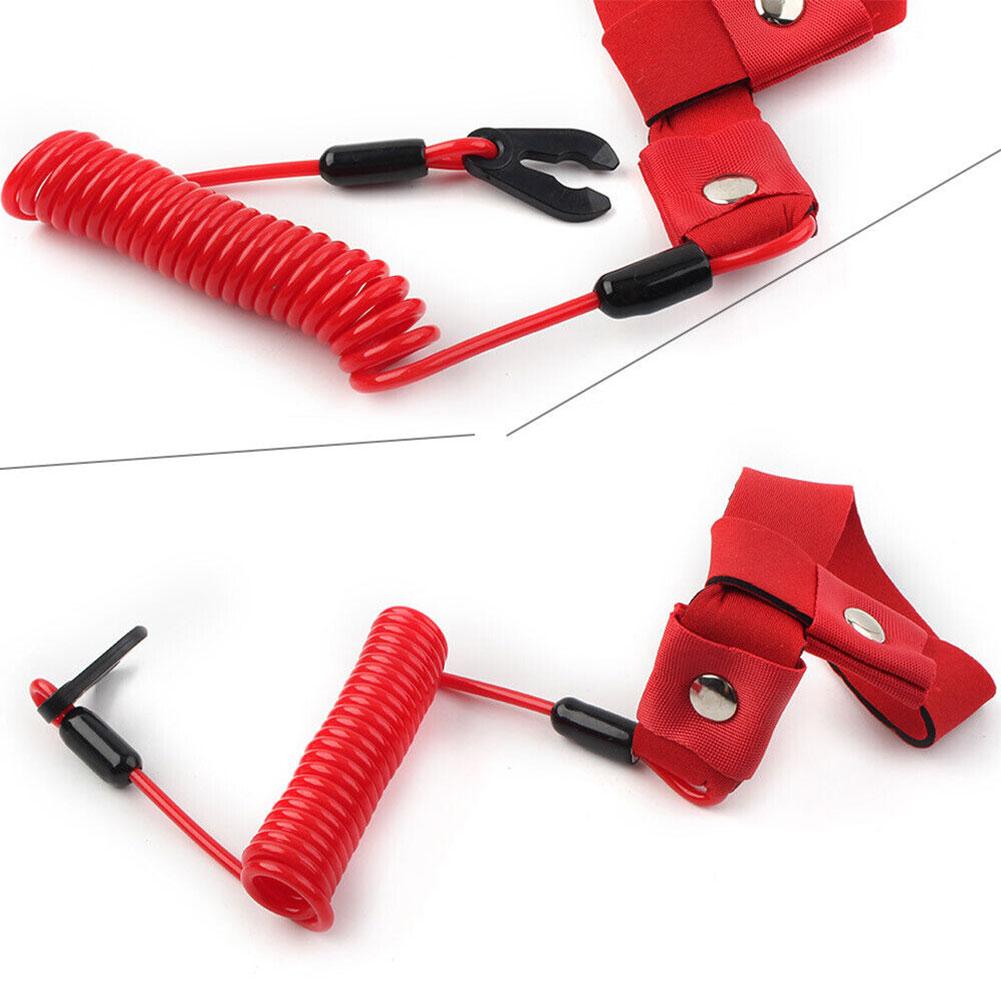 Motorboat Engine Emergency Stop Lanyard Floating Safety Wrist Cord Kill Key Rope Quick Stop Protection Anti-Theft Design Easy to