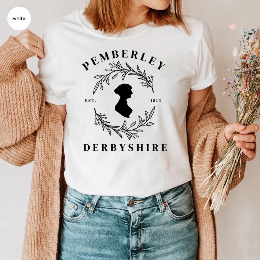 Pemberley T Shirt Jane Austen Shirt Jane Austen Gifts Bookish Tees Dark Academia Clothing Reading Tshirt Literature Harajuku Top