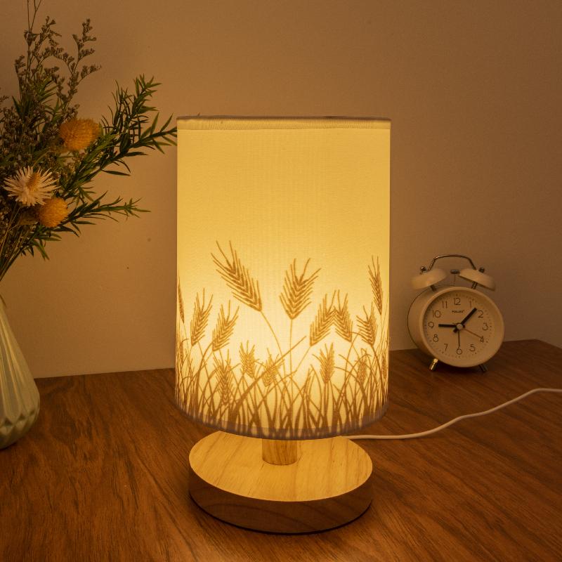 

Твердый деревянный USB-штекер круглый ретро креативный светодиодный настольный светильник для спальни отеля прикроватная лампа Warm White белый