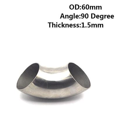 2in 51mm Stainless Steel Car Exhaust Weldable 90° Bend Elbow Pipe Fitting Kit.