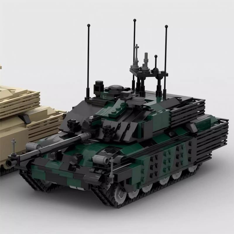 MOC Modern Military War Equipment Building Blocks Set Challenger 2 Main Battle Tank Model DIY Kids Assembly Toys Birthday Gifts