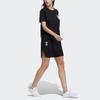 Adidas Originals Graphic Casual Sports Round Neck Triple Logo Breathable Short Sleeve Dress Women dresses Black HF0115