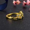Lindon Classic Copper Alloy Zircon Ring Ladies Jewelry Wedding Promise Party Gift