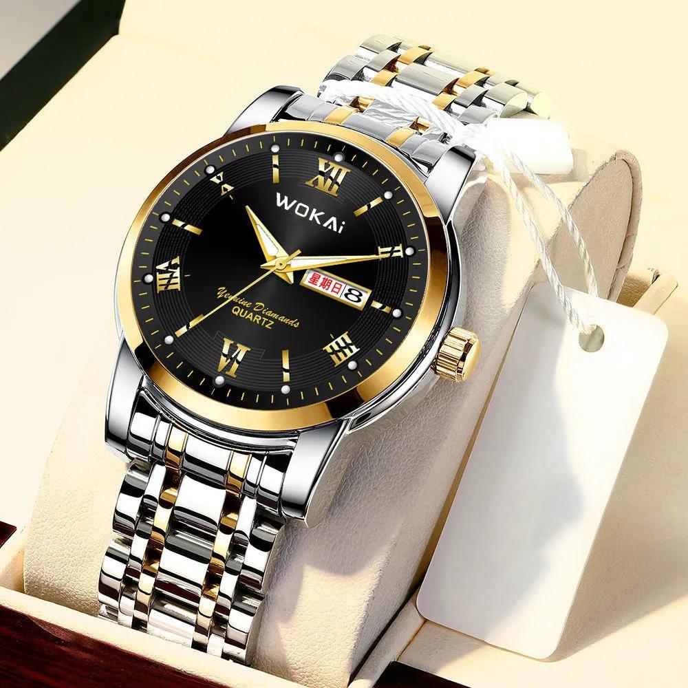 Wakai Casual Fashion Business Light Luxury Automatic Double Calendar Luminous Men'S Watch 1807