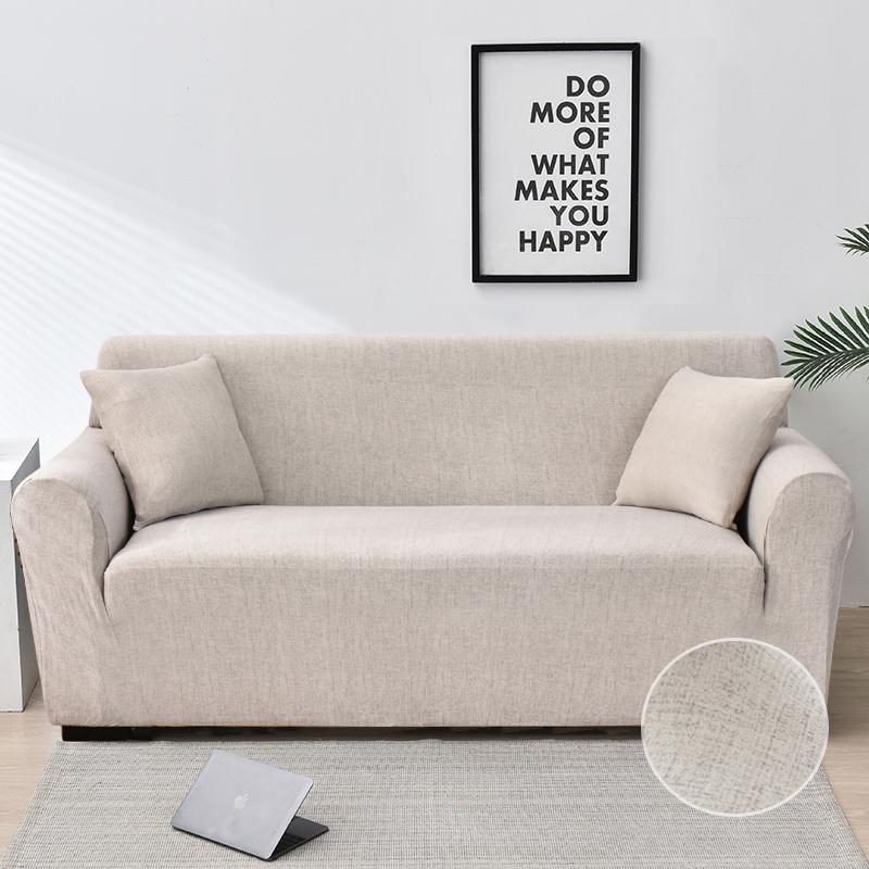 Ash Color Elastic Sofa Covers For Living Room Corner L -Shape Couch Cover Sectional Chair Slipcovers Protector Cover 1 /2 /3 /4 Seat