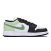 Jordan Air Jordan 1 Puppy Fragment Slip Resistant Abrasion Resistant Low Top Vintage Basketball Shoes Men's Black Green 553558-131(Team85-)