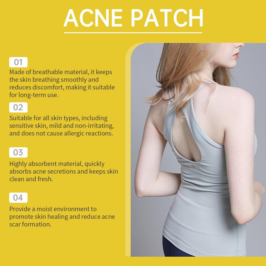 All-Day Back Blemish Coverage: Waterproof Acne Patches with Gentle Repair Formula