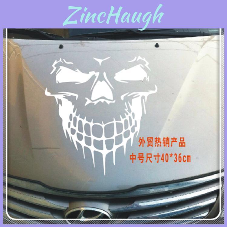 1 Pc Punisher Skull Head Car Sticker Crafted From High-quality Waterproof Material For Longevity