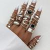 High-End Geometric Hollow Metal Stacking Rings: Unique European & American Design