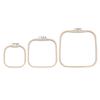 Bamboo Wood Square Embroidery Hoop Set Square Shape Cross Stitch Hoop  Home Handcraft