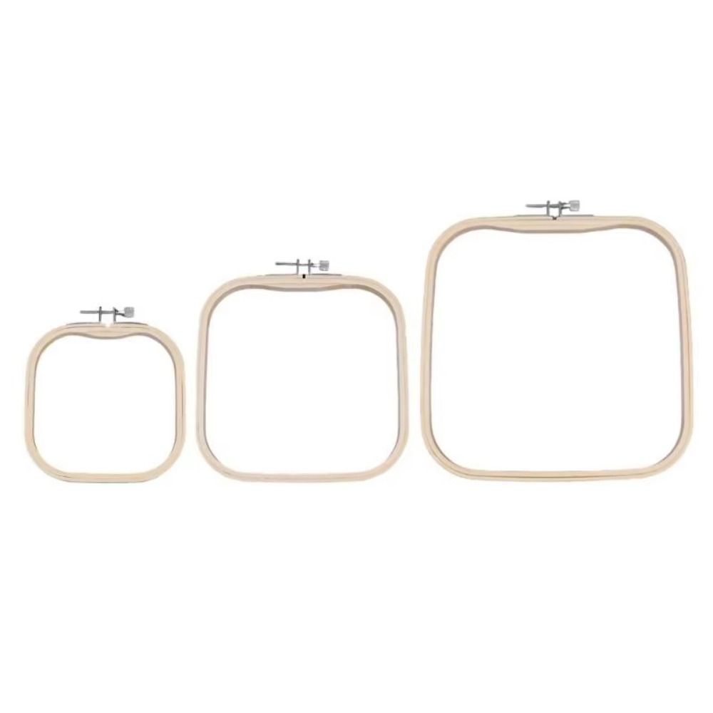Bamboo Wood Square Embroidery Hoop Set Square Shape Cross Stitch Hoop  Home Handcraft