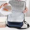 Large Insulated Reusable Lunch Bag With Adjustable Shoulder Strap Portable Thermal Food Tote For Women Men Work Picnic Travel
