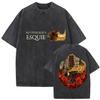 Esquie Clair Obscur Expedition 33 Vintage Washed Graphic T Shirts Men Gothic Classic Punk Short Sleeve Tshirt Unisex Streetwear
