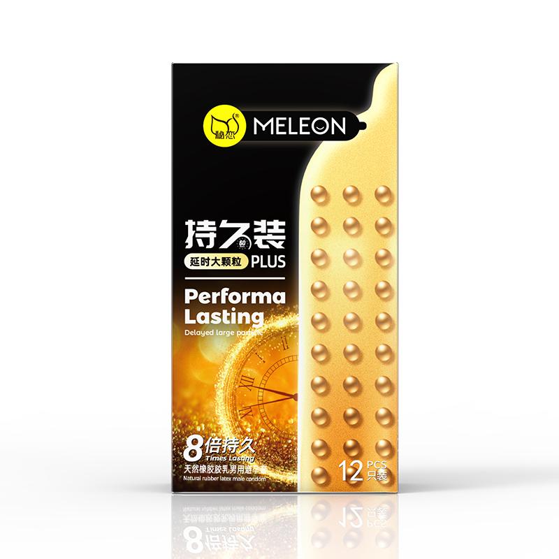 MELEON 12PCS Big Dots Lasting Plus Condom Adult Sex Toys Delayed Ejaculation Penis Sleeves Condoms Contraception 52mm