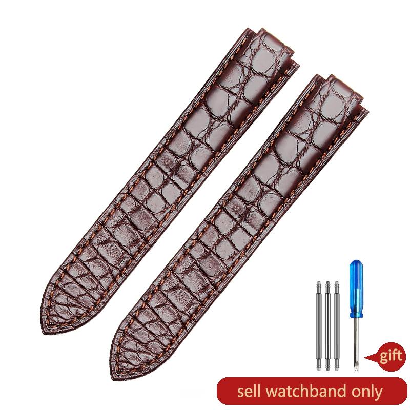 

Ремешок для часов из натуральной кожи для Cartier Key Blue Balloon, мужской, из кожи крокодила, женский, с приподнятым ртом, аксессуары для ремешка для часов 12-20 мм 14x22mm