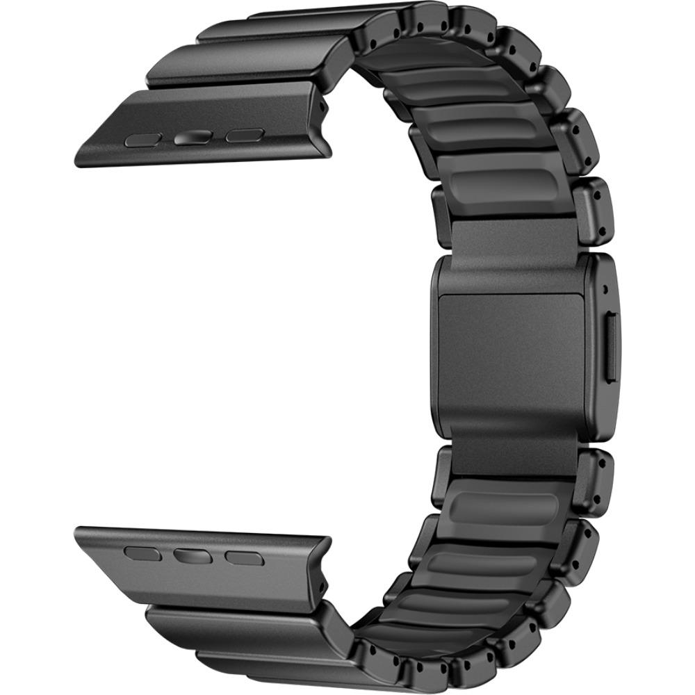 

Titanium Rubber Band for Apple Watch Ultra 3 2 1 49mm Series 10 11 46mm Metal Strap for Iwatch 7 8 9 45mm 6 5 4 SE 3 44mm Correa 49mm(Ultra 3 2 1)&L(175mm) чорний