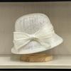 2025 Neue Frühling/Sommer Mode Leinen Material Fischer Eimerhut Schmetterlingsknoten Dekoration Fedora Hut Elegante Qualität Sonnenhut