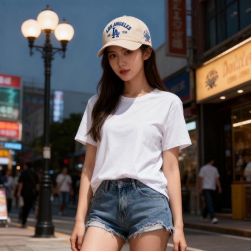 Унисекс Корейский Стиль MLB Ретро Бейсбольные Кепки NY & LA - Модная Шляпа с Мягким Козырьком Single Hat