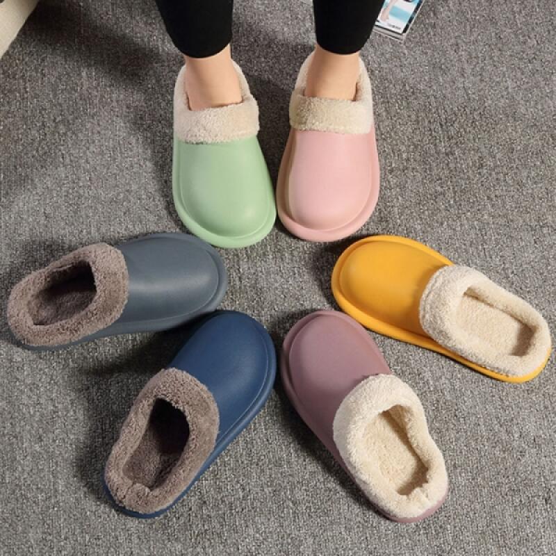 

Fur-lined, 6-color waterproof winter slippers Pink 240-245