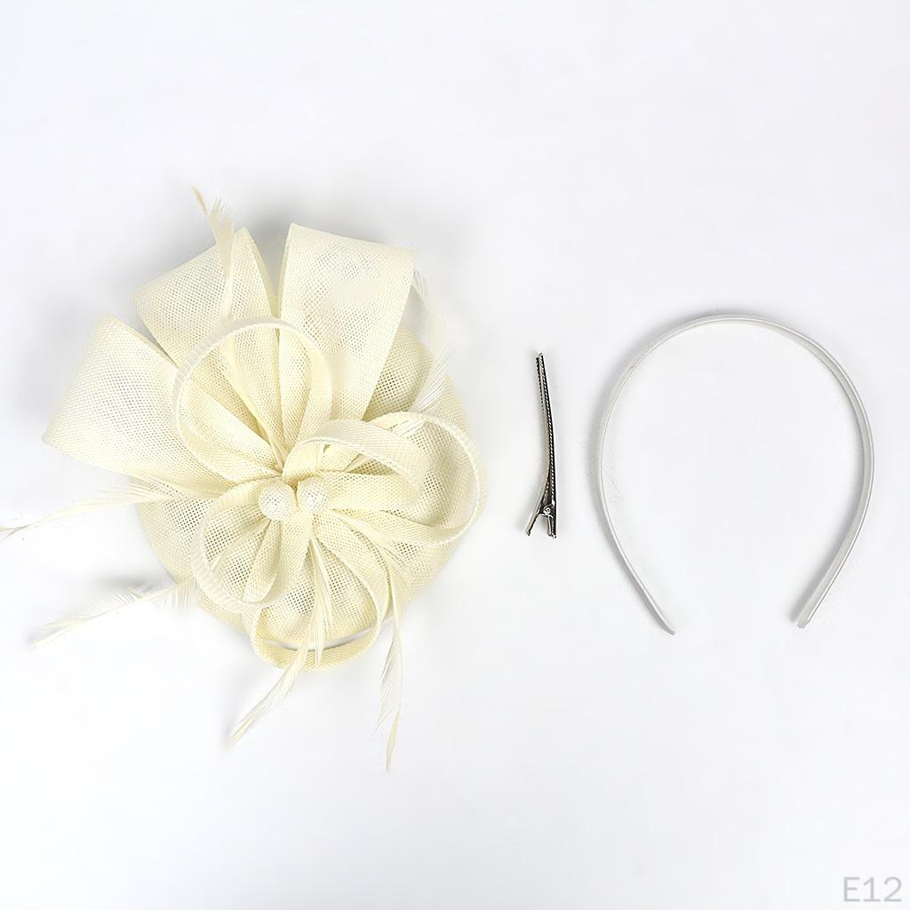 1920s Feather Fascinator Church Hair Clip Headpiece Hat