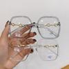 Oversized Square Eyeglasses Woman Fashion Blue Light-blocking Female Eyewear Trendy Glasses for Reading