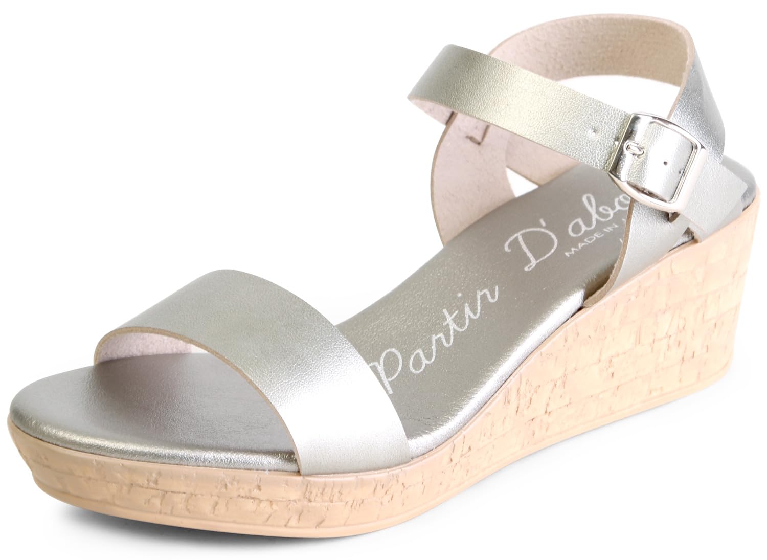 

Da Made in platform platform easy to large [Partie Ball] Japan, sandals, 5.5cm sole, wear, IM92070, women s, silver,