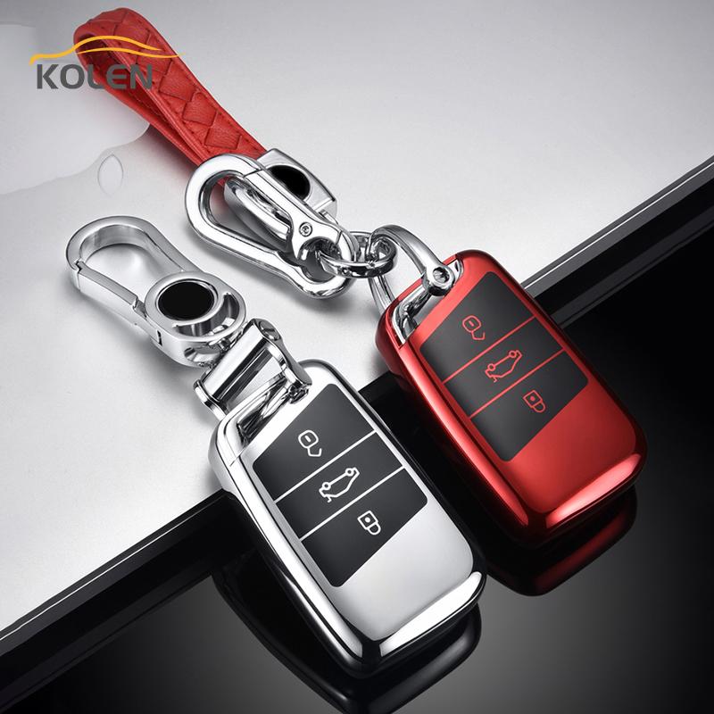 Soft Tpu Car Remote Key Case Cover Shell Fob For Vw Volkswagen Passat B8 Magotan Golf For Skoda Superb Kodiaq A7 Accessories