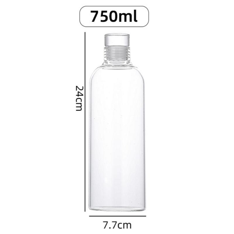 300-1000ML Glass Water Bottle Large Capacity Multi-function Creative Simple Milk Cup Portable Transparent Outdoor Sports Bottle