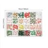 BEPAN Santa Claus Nail Art Decorations for New Year Winter Christmas Pressed Handmade DIY Boxed Wearable Nail Material