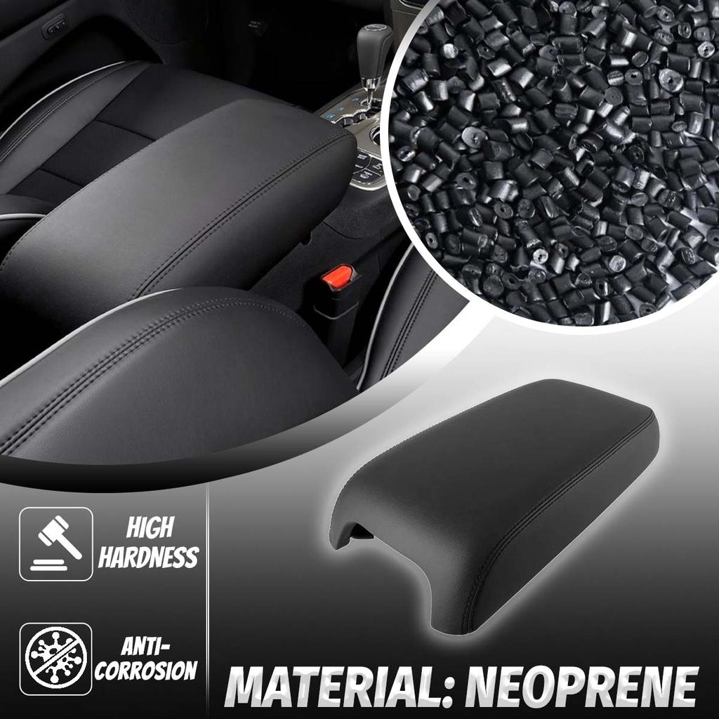 Car Center Armrest Box Cover Pad Microfiber Leather Waterproof Protection Black For Jeep Grand Cherokee Dodge Durango 2011-2020