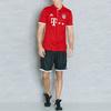 adidas Bayern Home Badge Logo Print Loose Polo Shirt Short Sleeve Soccer Jersey Men Tops Red AI0049