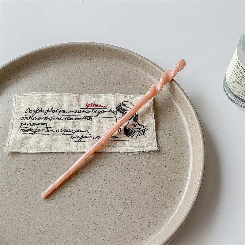 1pc Mermaid Lady Acetic Acid Sweet Colorful Hairpin Simple Modern Ancient Style Pan Hairpin Versatile Hairpin for Daily Use