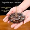 Incense Burner-Brass Lotus Stick Incense Holder,Detachable Incense Ash Catcher
