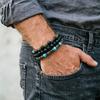 Herren Mehrschichtiges Lavastein Holz Perlenarmband Set Natürliche Kokosnussperlen Heilendes Armband Lässiger Schmuck Perfektes Geschenk Für Ihn