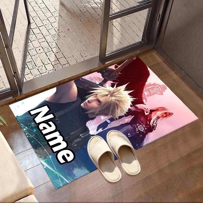Custom Name Personalized Final Fantasy Print Carpet, Versatile Home Decor Rug, for Playroom, Apartment, Balcony, Entryway, Hallway Gift